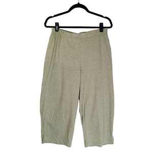 CATHY DANIELS Green Pull On Capri Elastic Waist Pants Large NWT